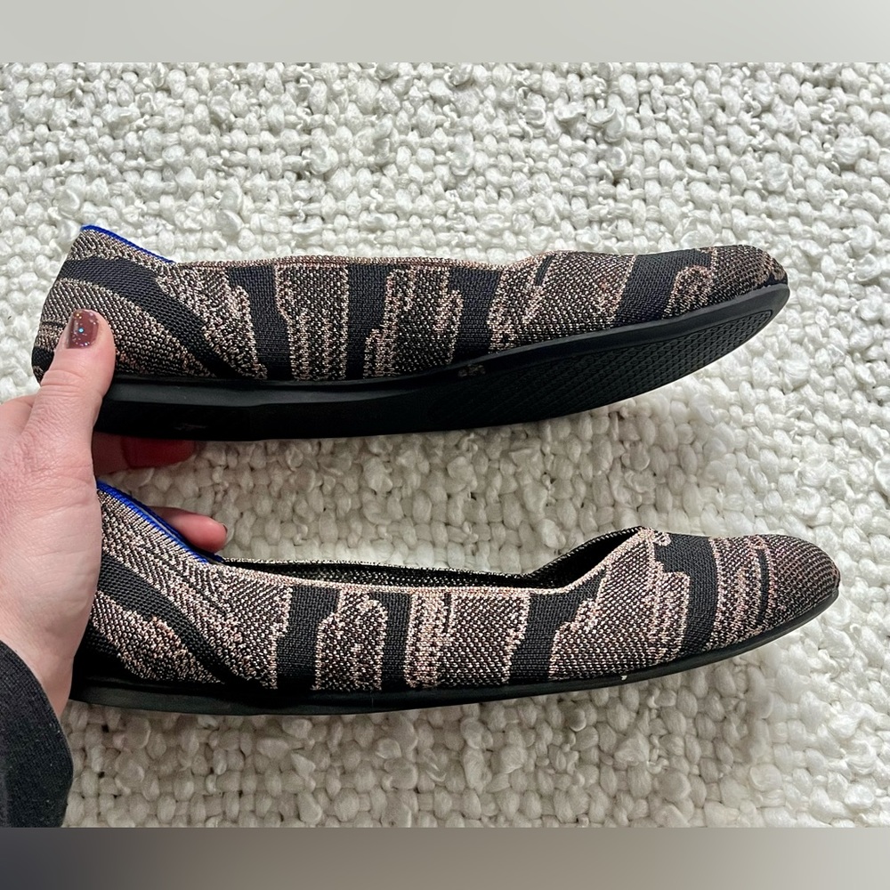 Rothy's The Flat In Golden Shimmer, Size 9.5 - image 5